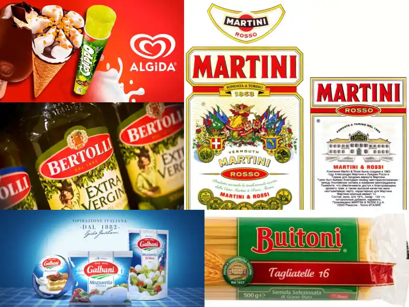 Algida Bertolli Martini Galbani Buitoni