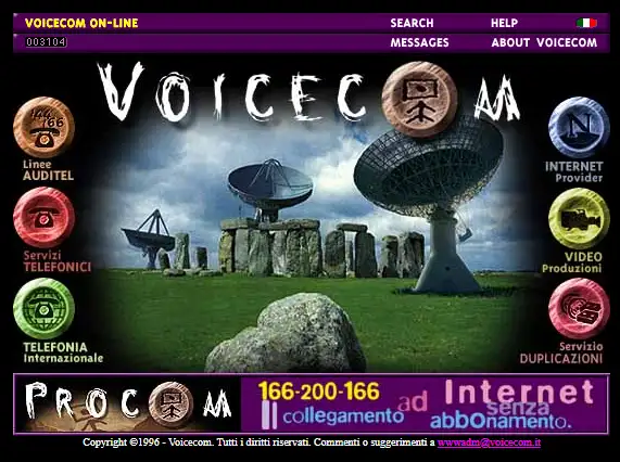 Portale per servizi telefonici Voicecom