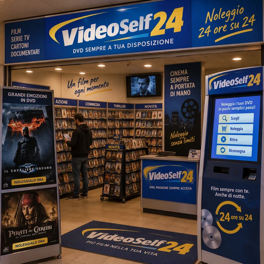 Software Noleggio DVD e videocassette VideoSelf24 Noleggio videocassette